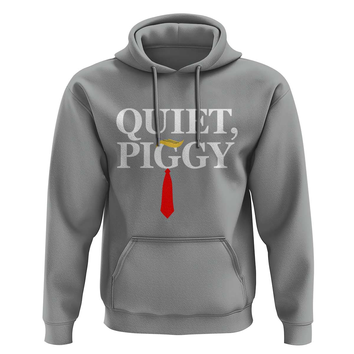 Quiet Piggy Funny Blonde Hoodie Political Satire Humor Free Speech - Wonder Print Shop