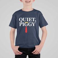 Quiet Piggy Funny Blonde T Shirt For Kid Political Satire Humor Free Speech - Wonder Print Shop