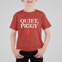 Quiet Piggy Funny Blonde T Shirt For Kid Political Satire Humor Free Speech - Wonder Print Shop