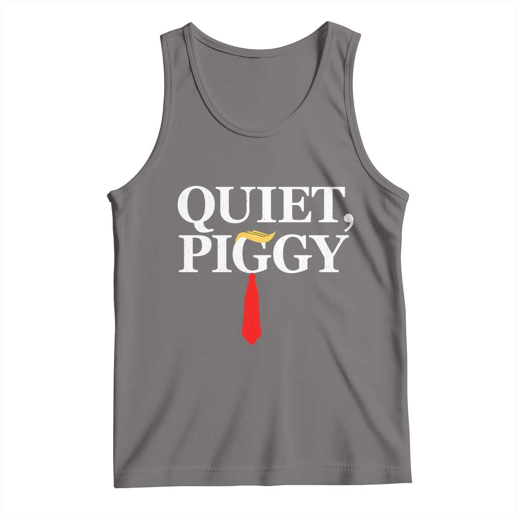 Quiet Piggy Funny Blonde Tank Top Political Satire Humor Free Speech - Wonder Print Shop