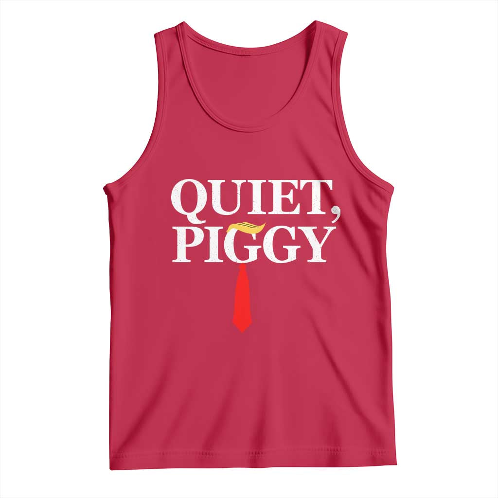 Quiet Piggy Funny Blonde Tank Top Political Satire Humor Free Speech - Wonder Print Shop