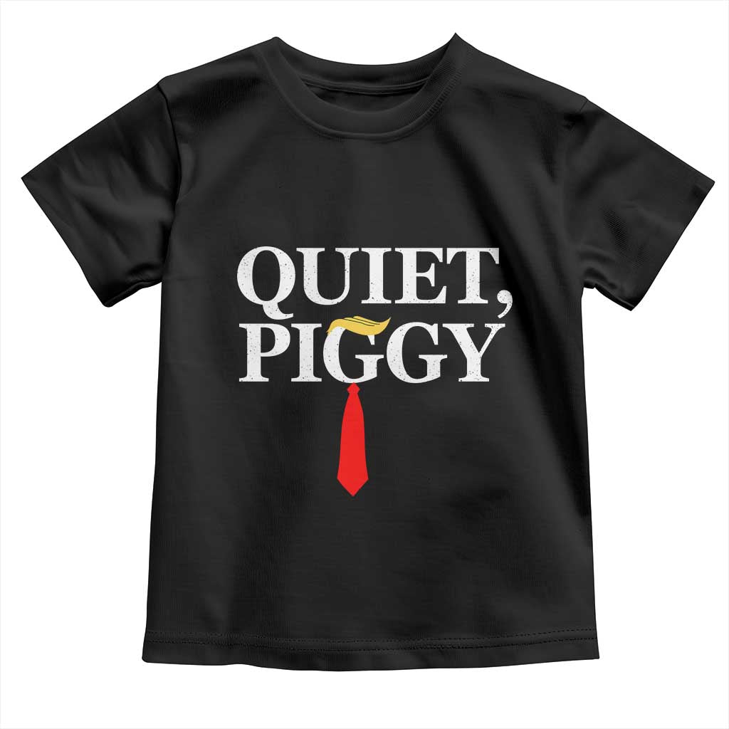 Quiet Piggy Funny Blonde Toddler T Shirt Political Satire Humor Free Speech - Wonder Print Shop