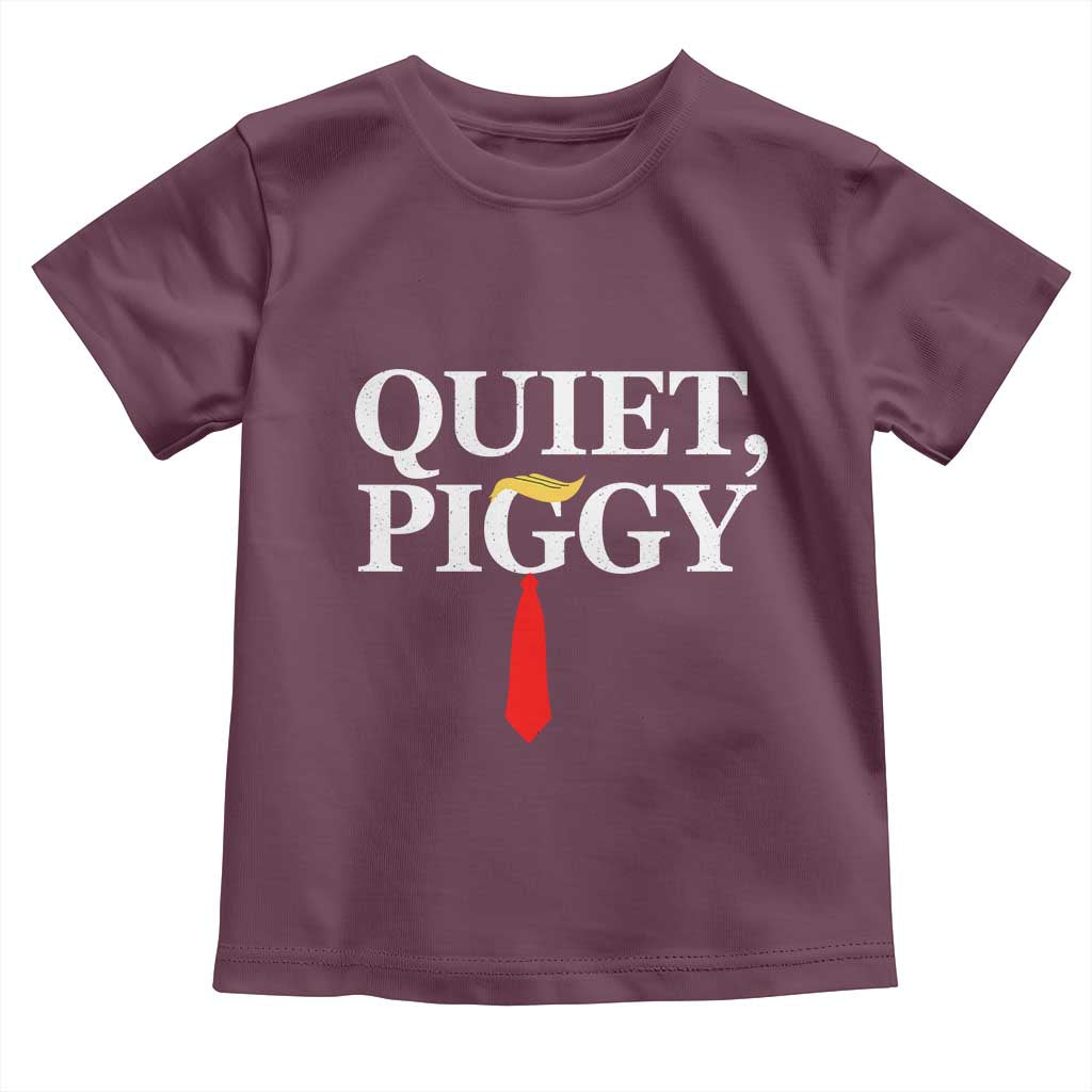 Quiet Piggy Funny Blonde Toddler T Shirt Political Satire Humor Free Speech - Wonder Print Shop