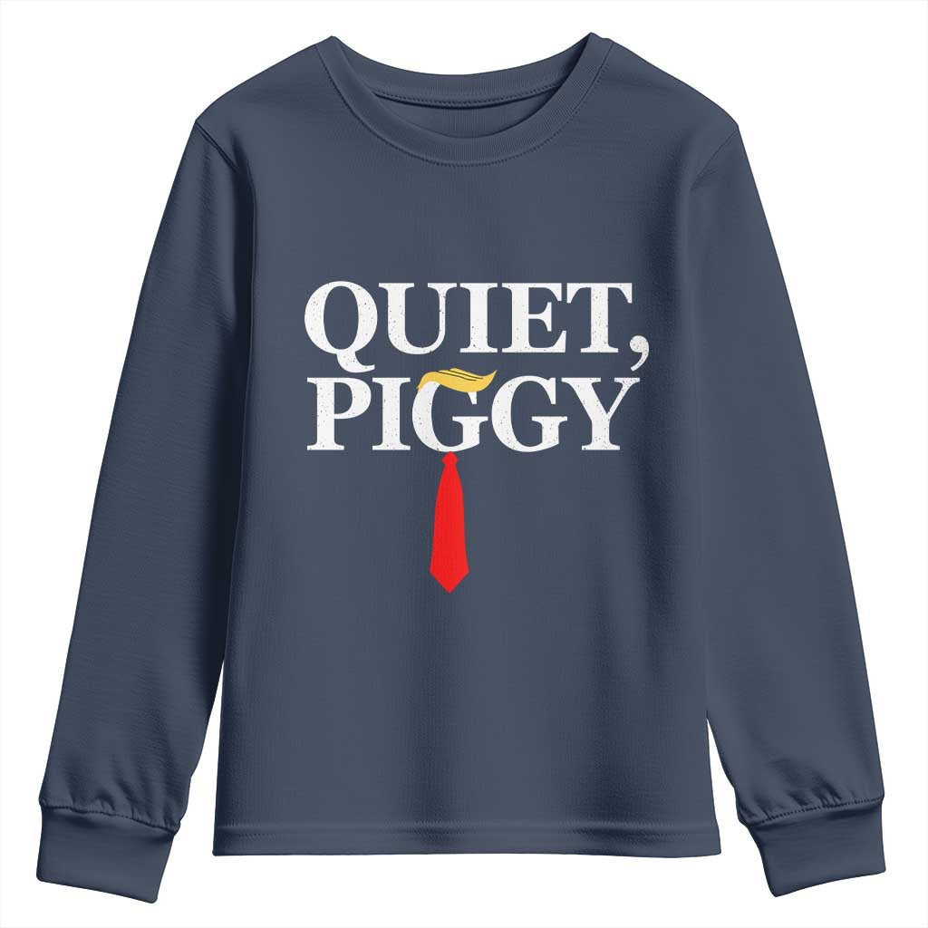 Quiet Piggy Funny Blonde Youth Sweatshirt Political Satire Humor Free Speech - Wonder Print Shop