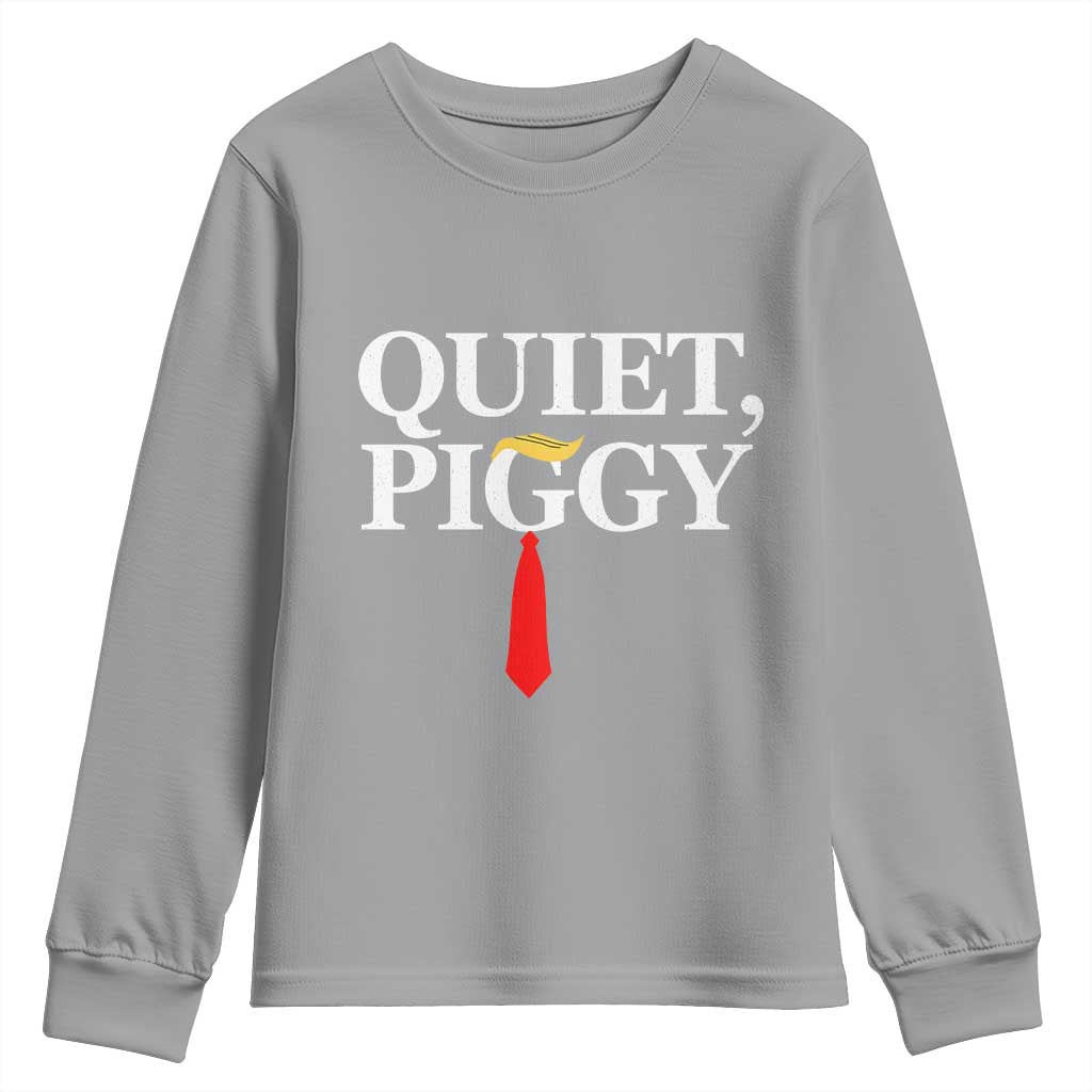 Quiet Piggy Funny Blonde Youth Sweatshirt Political Satire Humor Free Speech - Wonder Print Shop