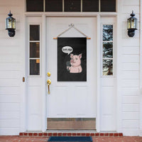 Quiet Piggy Funny Sarcastic Pig Garden Flag Political Satire Humor Free Speech - Wonder Print Shop