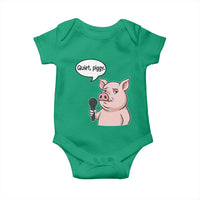 Quiet Piggy Funny Sarcastic Pig Baby Onesie Political Satire Humor Free Speech - Wonder Print Shop