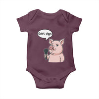 Quiet Piggy Funny Sarcastic Pig Baby Onesie Political Satire Humor Free Speech - Wonder Print Shop