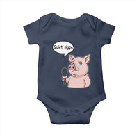 Quiet Piggy Funny Sarcastic Pig Baby Onesie Political Satire Humor Free Speech - Wonder Print Shop