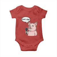 Quiet Piggy Funny Sarcastic Pig Baby Onesie Political Satire Humor Free Speech - Wonder Print Shop
