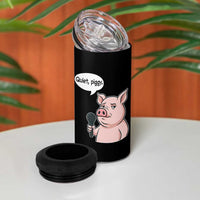 Quiet Piggy Funny Sarcastic Pig 4 in 1 Can Cooler Tumbler Political Satire Humor Free Speech - Wonder Print Shop