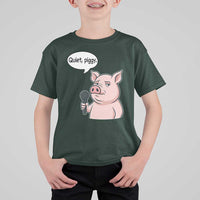Quiet Piggy Funny Sarcastic Pig T Shirt For Kid Political Satire Humor Free Speech - Wonder Print Shop