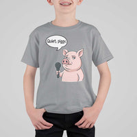 Quiet Piggy Funny Sarcastic Pig T Shirt For Kid Political Satire Humor Free Speech - Wonder Print Shop