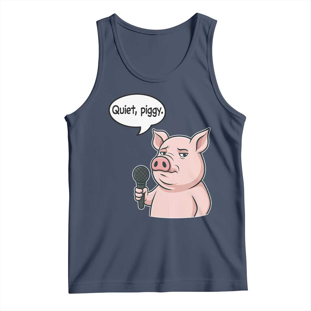 Quiet Piggy Funny Sarcastic Pig Tank Top Political Satire Humor Free Speech - Wonder Print Shop
