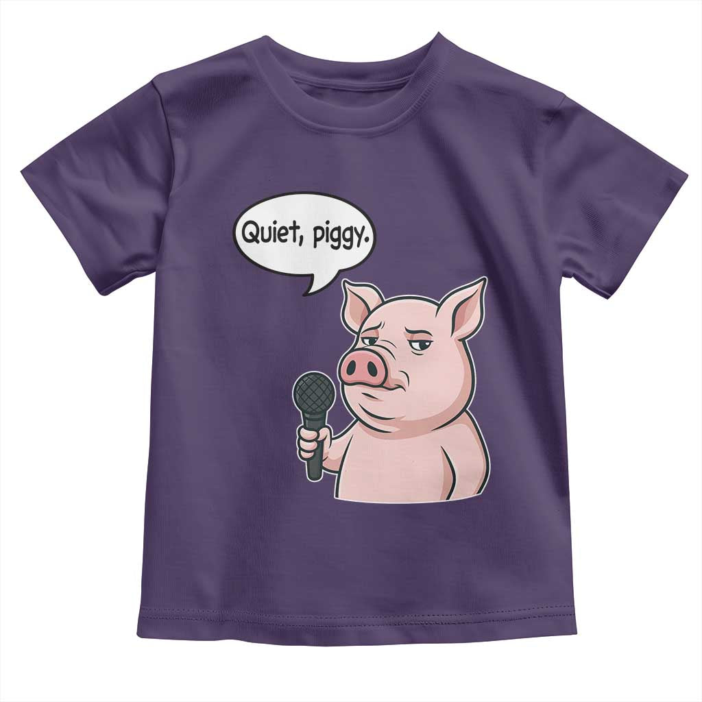 Quiet Piggy Funny Sarcastic Pig Toddler T Shirt Political Satire Humor Free Speech - Wonder Print Shop