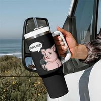 Quiet Piggy Funny Sarcastic Pig Tumbler With Handle Political Satire Humor Free Speech - Wonder Print Shop