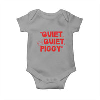 Quiet Quiet Piggy Baby Onesie Funny Political Satire Free Speech - Wonder Print Shop