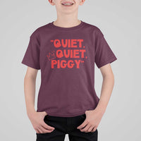 Quiet Quiet Piggy T Shirt For Kid Funny Political Satire Free Speech - Wonder Print Shop