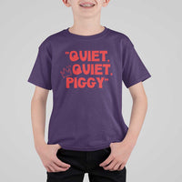 Quiet Quiet Piggy T Shirt For Kid Funny Political Satire Free Speech - Wonder Print Shop