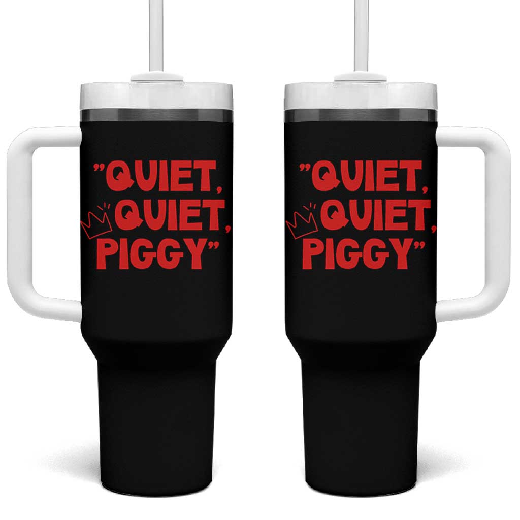 Quiet Quiet Piggy Tumbler With Handle Funny Political Satire Free Speech - Wonder Print Shop