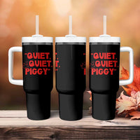 Quiet Quiet Piggy Tumbler With Handle Funny Political Satire Free Speech - Wonder Print Shop