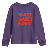 Quiet Quiet Piggy Youth Sweatshirt Funny Political Satire Free Speech - Wonder Print Shop