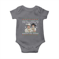 Funny Western Christmas Cowboy Humor Baby Onesie All I Want for Christmas Is Biscuits and Whores - Wonder Print Shop