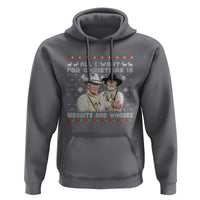 Funny Western Christmas Cowboy Humor Hoodie All I Want for Christmas Is Biscuits and Whores - Wonder Print Shop
