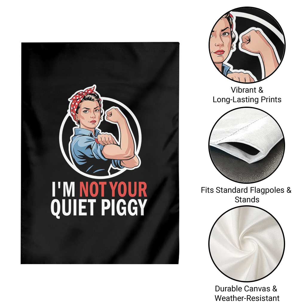 I’m Not Your Quiet Piggy Garden Flag Feminist Rosie the Riveter - Wonder Print Shop