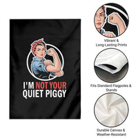 I’m Not Your Quiet Piggy Garden Flag Feminist Rosie the Riveter - Wonder Print Shop