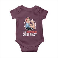 I’m Not Your Quiet Piggy Baby Onesie Feminist Rosie the Riveter - Wonder Print Shop