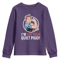 I’m Not Your Quiet Piggy Youth Sweatshirt Feminist Rosie the Riveter - Wonder Print Shop