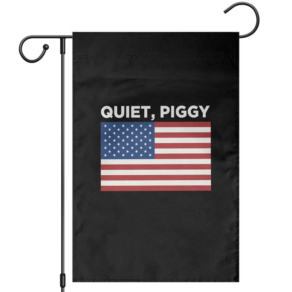 Quiet Piggy Patriotic Meme Garden Flag Satirical USA Flag Free Speech - Wonder Print Shop