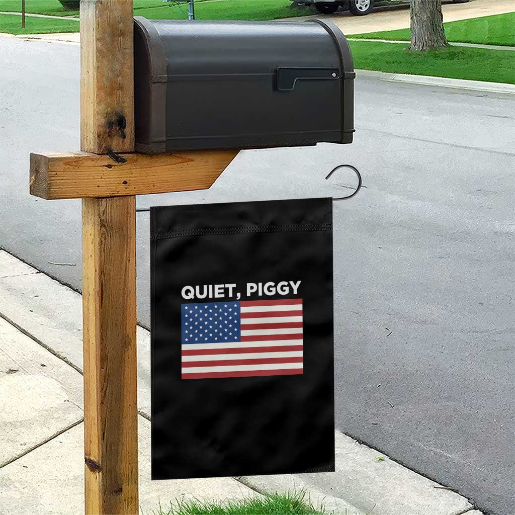 Quiet Piggy Patriotic Meme Garden Flag Satirical USA Flag Free Speech - Wonder Print Shop