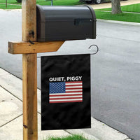 Quiet Piggy Patriotic Meme Garden Flag Satirical USA Flag Free Speech - Wonder Print Shop
