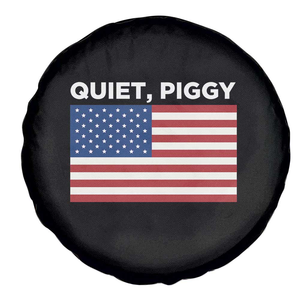 Quiet Piggy Patriotic Meme Spare Tire Cover Satirical USA Flag Free Speech - Wonder Print Shop