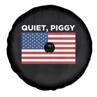 Quiet Piggy Patriotic Meme Spare Tire Cover Satirical USA Flag Free Speech - Wonder Print Shop