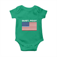 Quiet Piggy Patriotic Meme Baby Onesie Satirical USA Flag Free Speech - Wonder Print Shop
