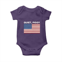 Quiet Piggy Patriotic Meme Baby Onesie Satirical USA Flag Free Speech - Wonder Print Shop
