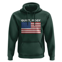 Quiet Piggy Patriotic Meme Hoodie Satirical USA Flag Free Speech - Wonder Print Shop