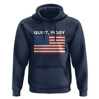 Quiet Piggy Patriotic Meme Hoodie Satirical USA Flag Free Speech - Wonder Print Shop