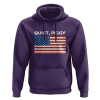 Quiet Piggy Patriotic Meme Hoodie Satirical USA Flag Free Speech - Wonder Print Shop