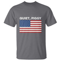 Quiet Piggy Patriotic Meme T Shirt Satirical USA Flag Free Speech - Wonder Print Shop