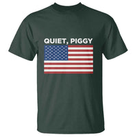 Quiet Piggy Patriotic Meme T Shirt Satirical USA Flag Free Speech - Wonder Print Shop