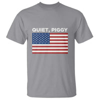 Quiet Piggy Patriotic Meme T Shirt Satirical USA Flag Free Speech - Wonder Print Shop