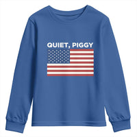 Quiet Piggy Patriotic Meme Youth Sweatshirt Satirical USA Flag Free Speech - Wonder Print Shop