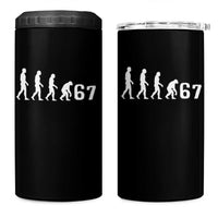 Funny 67 Reverse Evolution 4 in 1 Can Cooler Tumbler Sarcastic Six Seven Meme - Wonder Print Shop
