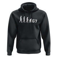 Funny 67 Reverse Evolution Hoodie Sarcastic Six Seven Meme - Wonder Print Shop