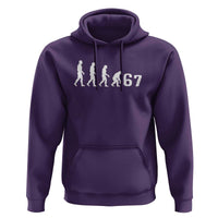 Funny 67 Reverse Evolution Hoodie Sarcastic Six Seven Meme - Wonder Print Shop