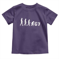 Funny 67 Reverse Evolution Toddler T Shirt Sarcastic Six Seven Meme - Wonder Print Shop